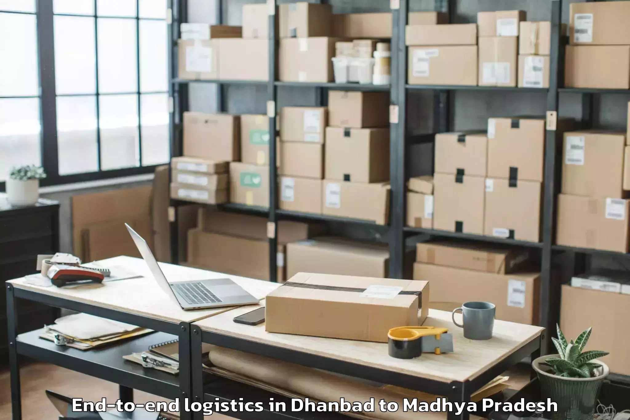 Trusted Dhanbad to Maheshwar End To End Logistics